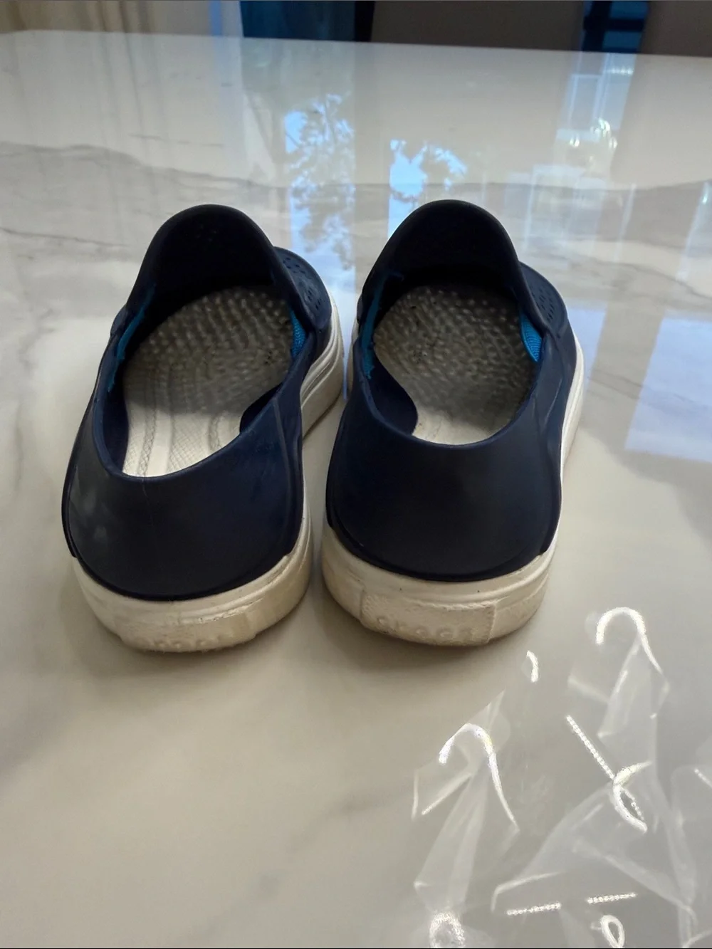 Crocs Kids Navy Blue Slip-On Water Shoes size 8